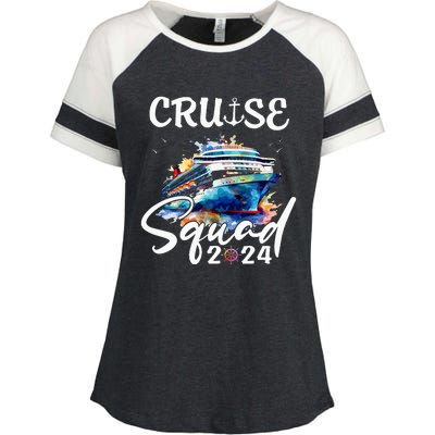 Cruise Squad 2024 Matching Family Cruise Trip Enza Ladies Jersey Colorblock Tee