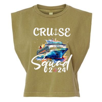 Cruise Squad 2024 Matching Family Cruise Trip Garment-Dyed Women's Muscle Tee