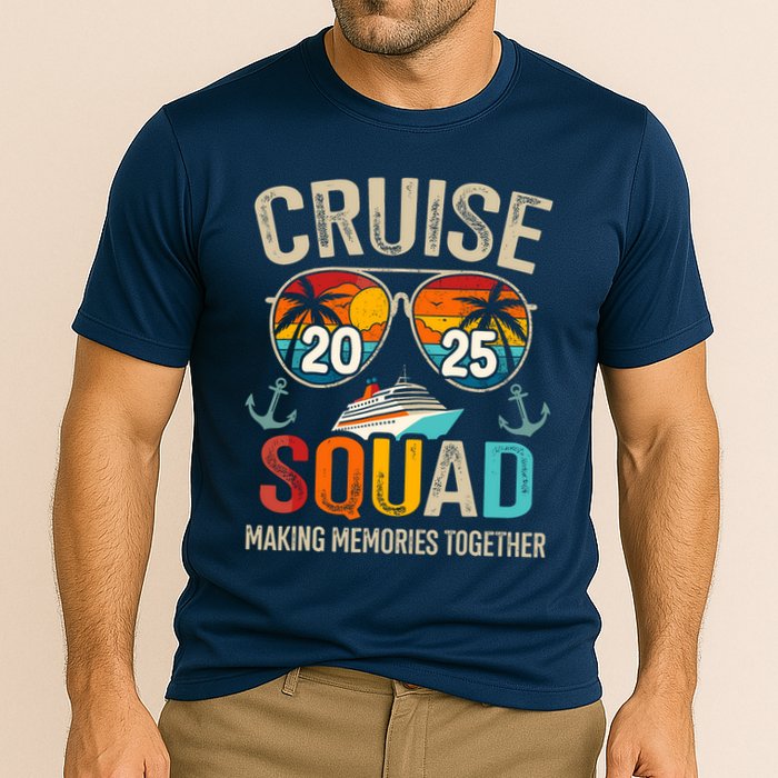 Cruise Squad 2025 Family Vacation Matching Group Summer Cooling Performance Crew T-Shirt