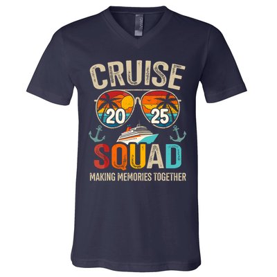 Cruise Squad 2025 Family Vacation Matching Group Summer V-Neck T-Shirt