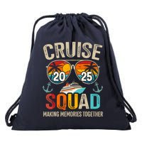 Cruise Squad 2025 Family Vacation Matching Group Summer Drawstring Bag