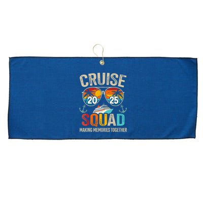 Cruise Squad 2025 Family Vacation Matching Group Summer Large Microfiber Waffle Golf Towel