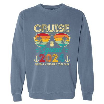 Cruise Squad 2024 Family Group Matching Summer Vacation Garment-Dyed Sweatshirt