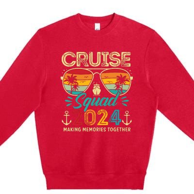 Cruise Squad 2024 Family Group Matching Summer Vacation Premium Crewneck Sweatshirt