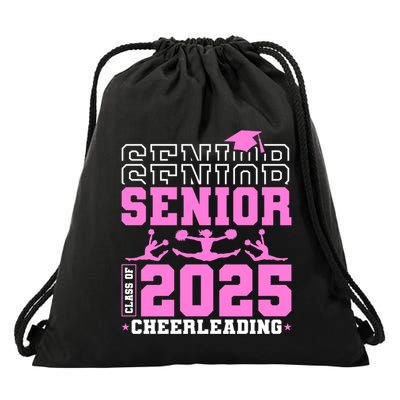 Cheer Senior 2025 Class Of 2025 Cheerleading Senior Funny Gift Drawstring Bag