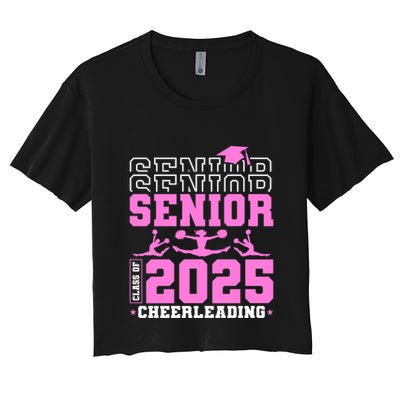 Cheer Senior 2025 Class Of 2025 Cheerleading Senior Funny Gift Crop Top