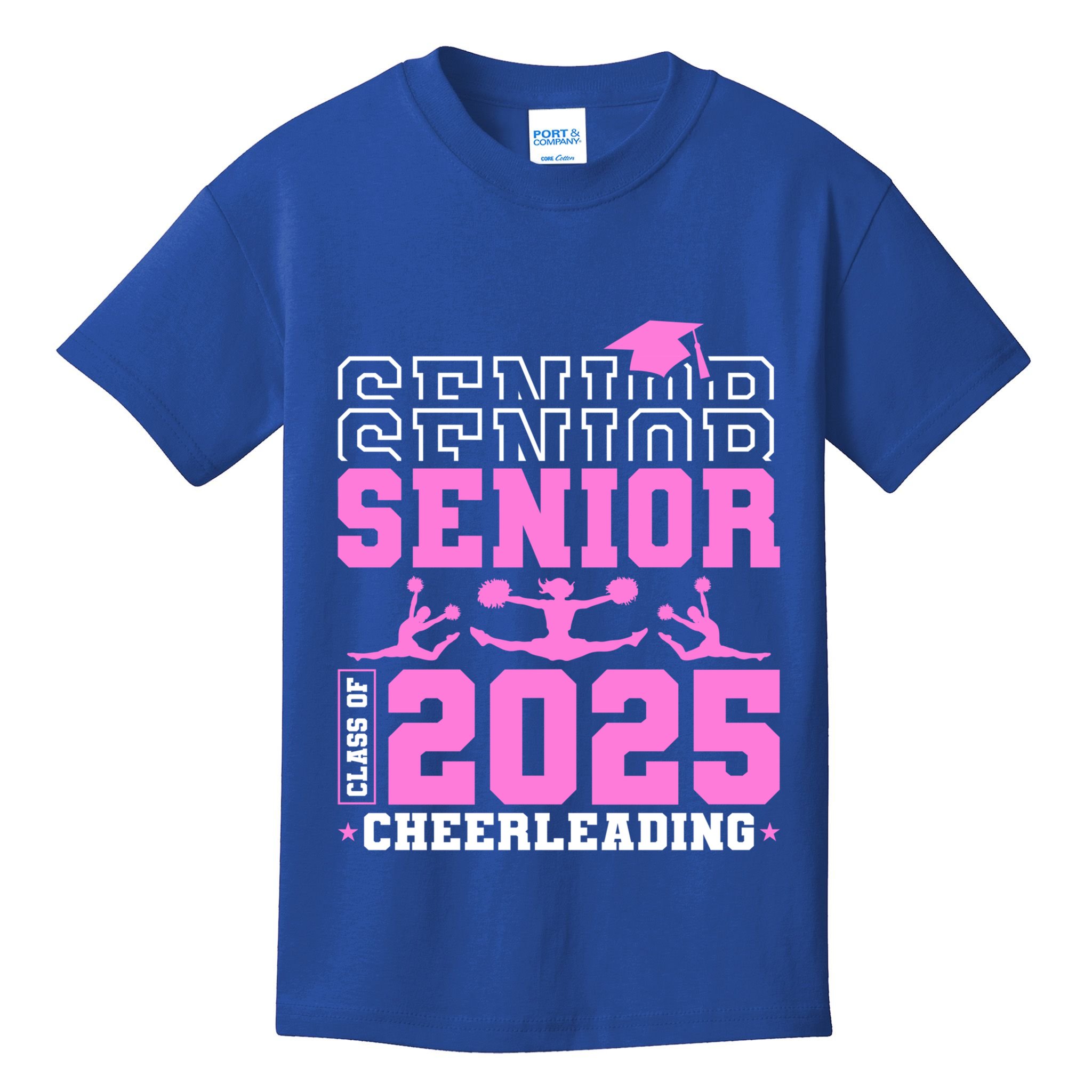 Cheer Senior 2025 Class Of 2025 Cheerleading Senior Funny Gift Kids T-Shirt