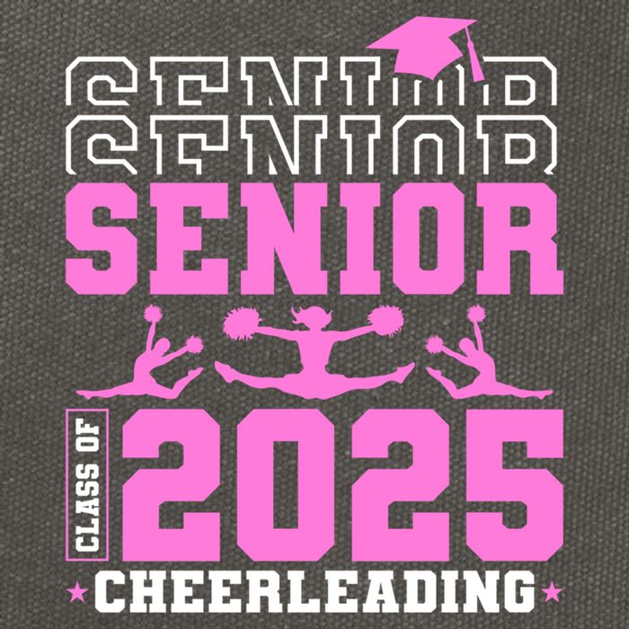 Cheer Senior 2025 Class Of 2025 Cheerleading Senior Funny Gift Cotton Canvas Backpack