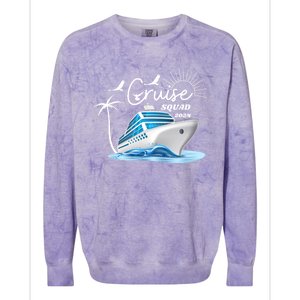 Cruise Squad 2024 Family Vacation Gift Colorblast Crewneck Sweatshirt