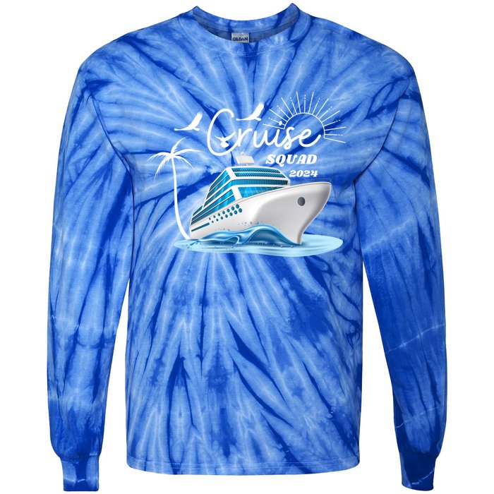 Cruise Squad 2024 Family Vacation Gift Tie-Dye Long Sleeve Shirt