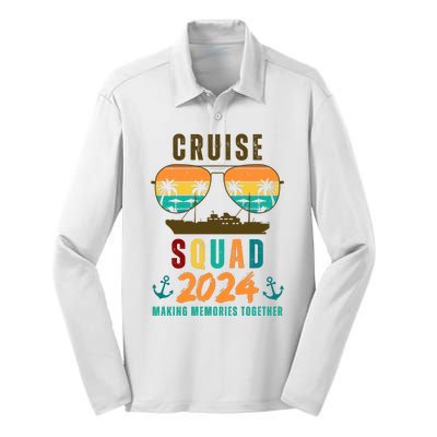 Cruise Squad 2024 Making Memories Together Silk Touch Performance Long Sleeve Polo