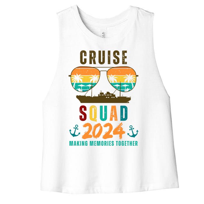 Cruise Squad 2024 Making Memories Together Women's Racerback Cropped Tank