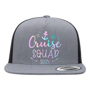 Cruise Squad 2024 Matching Family Group With Anchor Flat Bill Trucker Hat