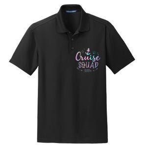 Cruise Squad 2024 Matching Family Group With Anchor Dry Zone Grid Polo