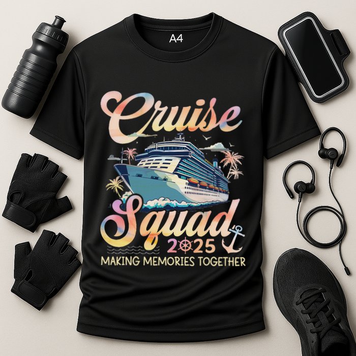 Cruise Squad 2025 Family Group Matching Summer Vacation Cooling Performance Crew T-Shirt