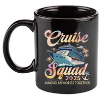 Cruise Squad 2025 Family Group Matching Summer Vacation 11oz C Handle Ceramic Mug