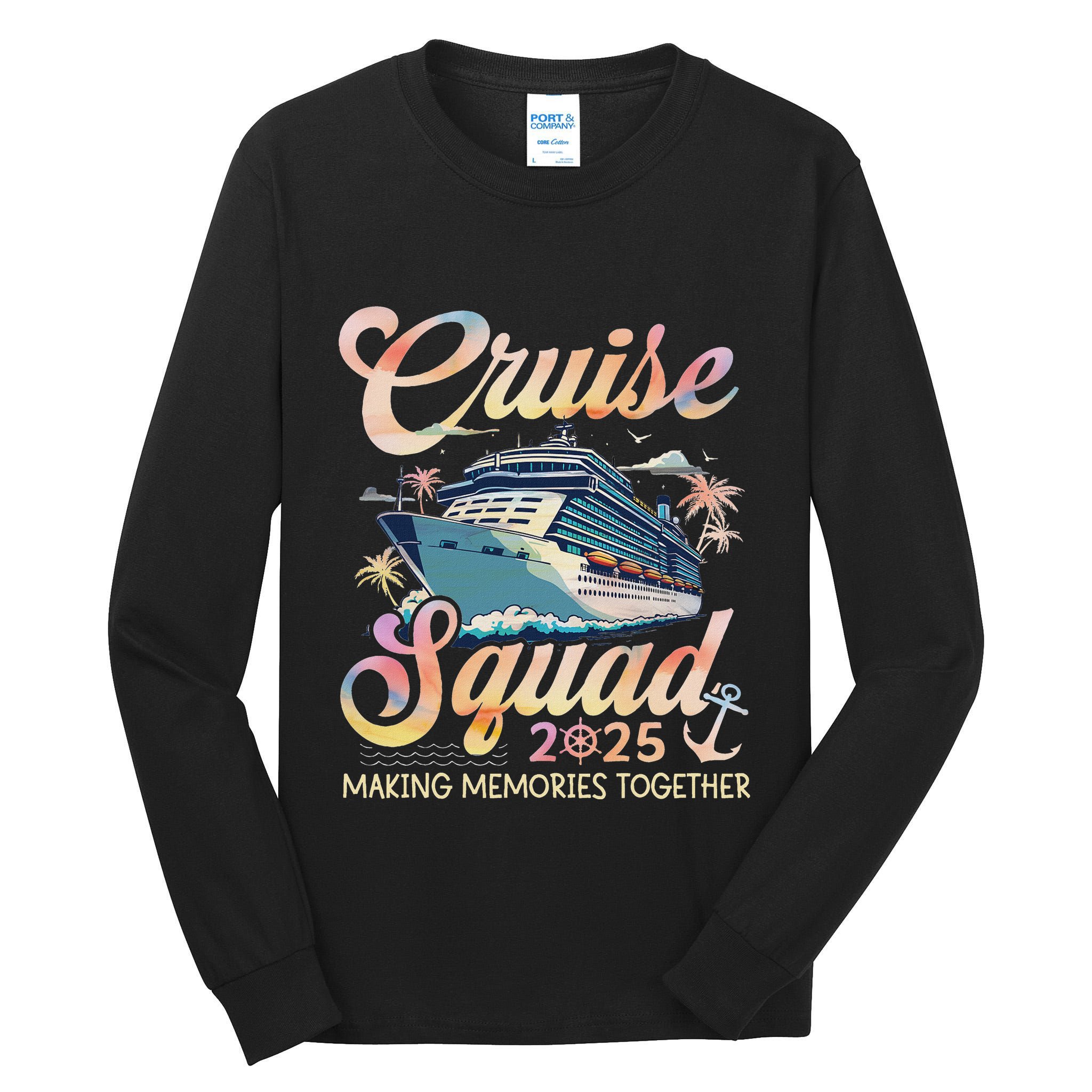 Cruise Squad 2025 Family Group Matching Summer Vacation Tall Long Sleeve T-Shirt