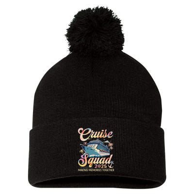 Cruise Squad 2025 Family Group Matching Summer Vacation Pom Pom 12in Knit Beanie