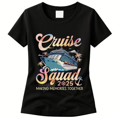 Cruise Squad 2025 Family Group Matching Summer Vacation Womens T-Shirt