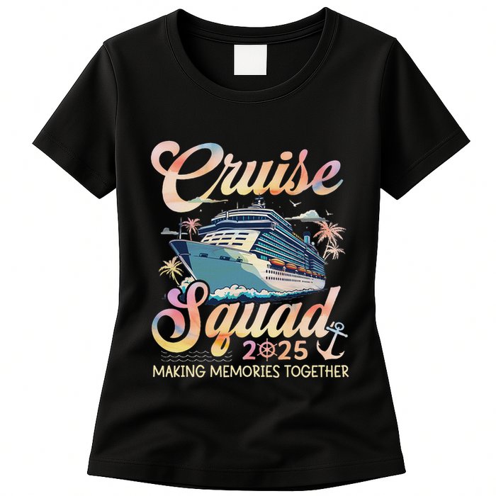 Cruise Squad 2025 Family Group Matching Summer Vacation Womens T-Shirt