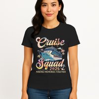 Cruise Squad 2025 Family Group Matching Summer Vacation Womens T-Shirt