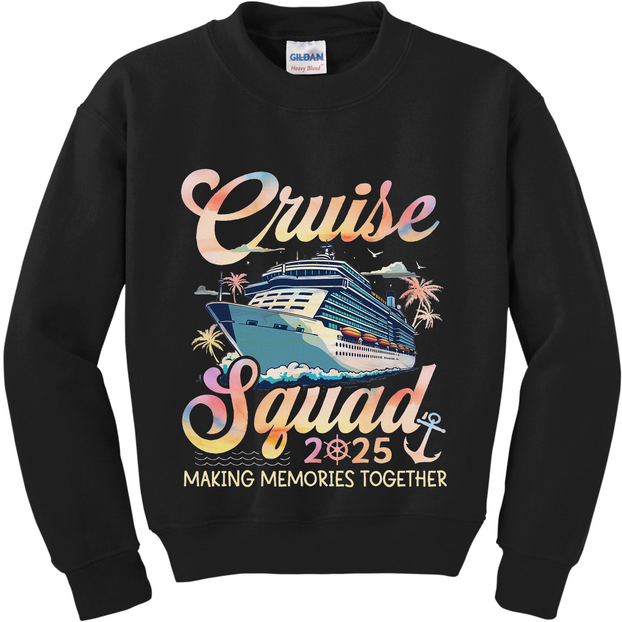 Cruise Squad 2025 Family Group Matching Summer Vacation Kids Sweatshirt