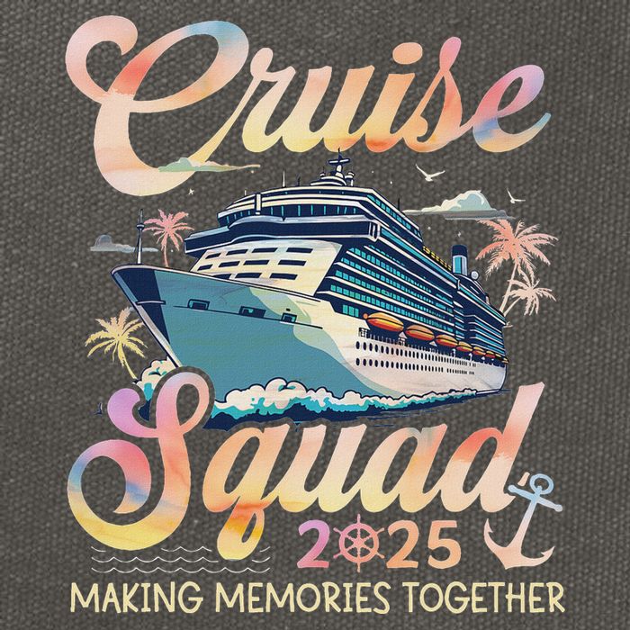 Cruise Squad 2025 Family Group Matching Summer Vacation Cotton Canvas Backpack
