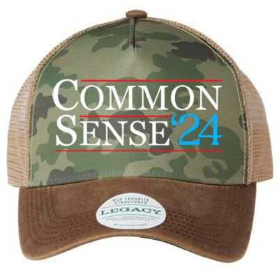 Common Sense 2024 Funny Political Election Sarcastic Legacy Tie Dye Trucker Hat