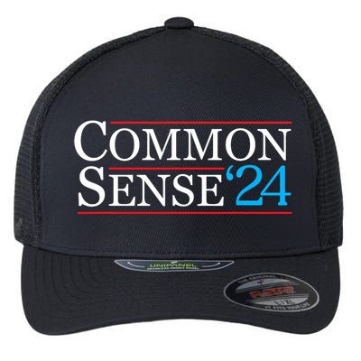 Common Sense 2024 Funny Political Election Sarcastic Flexfit Unipanel Trucker Cap