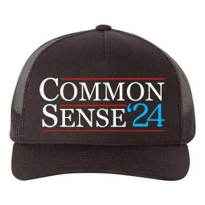 Common Sense 2024 Funny Political Election Sarcastic Yupoong Adult 5-Panel Trucker Hat