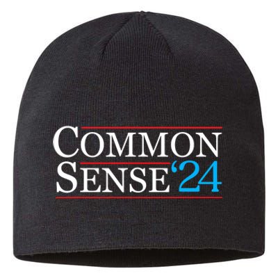 Common Sense 2024 Funny Political Election Sarcastic Sustainable Beanie