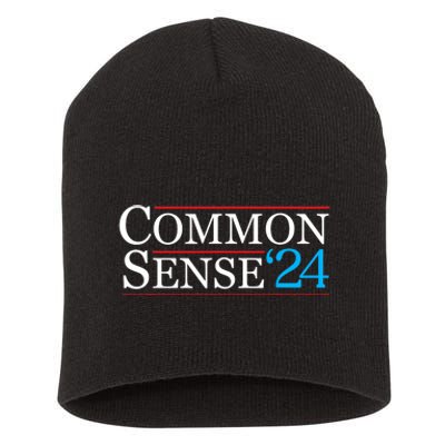 Common Sense 2024 Funny Political Election Sarcastic Short Acrylic Beanie