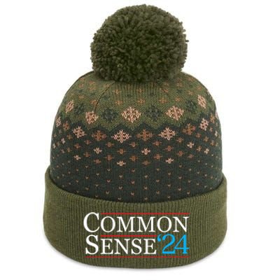 Common Sense 2024 Funny Political Election Sarcastic The Baniff Cuffed Pom Beanie