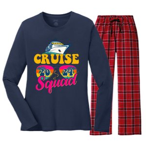 Cruise Squad 2024 Women's Long Sleeve Flannel Pajama Set 