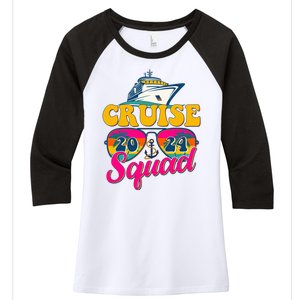 Cruise Squad 2024 Women's Tri-Blend 3/4-Sleeve Raglan Shirt