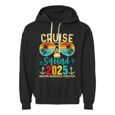 Cruise Squad 2025 Party Cruise Birthday Vacation Garment-Dyed Fleece Hoodie