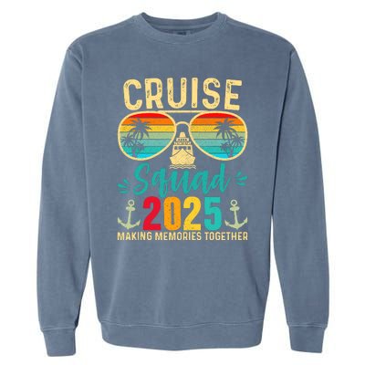 Cruise Squad 2025 Party Cruise Birthday Vacation Garment-Dyed Sweatshirt