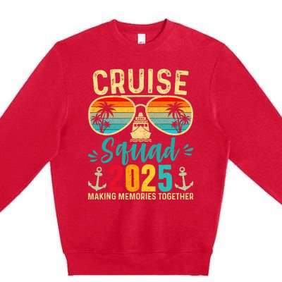 Cruise Squad 2025 Party Cruise Birthday Vacation Premium Crewneck Sweatshirt