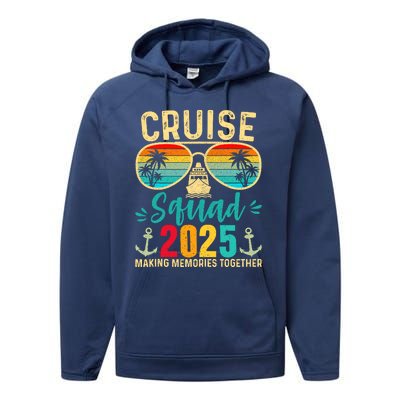 Cruise Squad 2025 Party Cruise Birthday Vacation Performance Fleece Hoodie