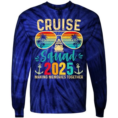 Cruise Squad 2025 Party Cruise Birthday Vacation Tie-Dye Long Sleeve Shirt