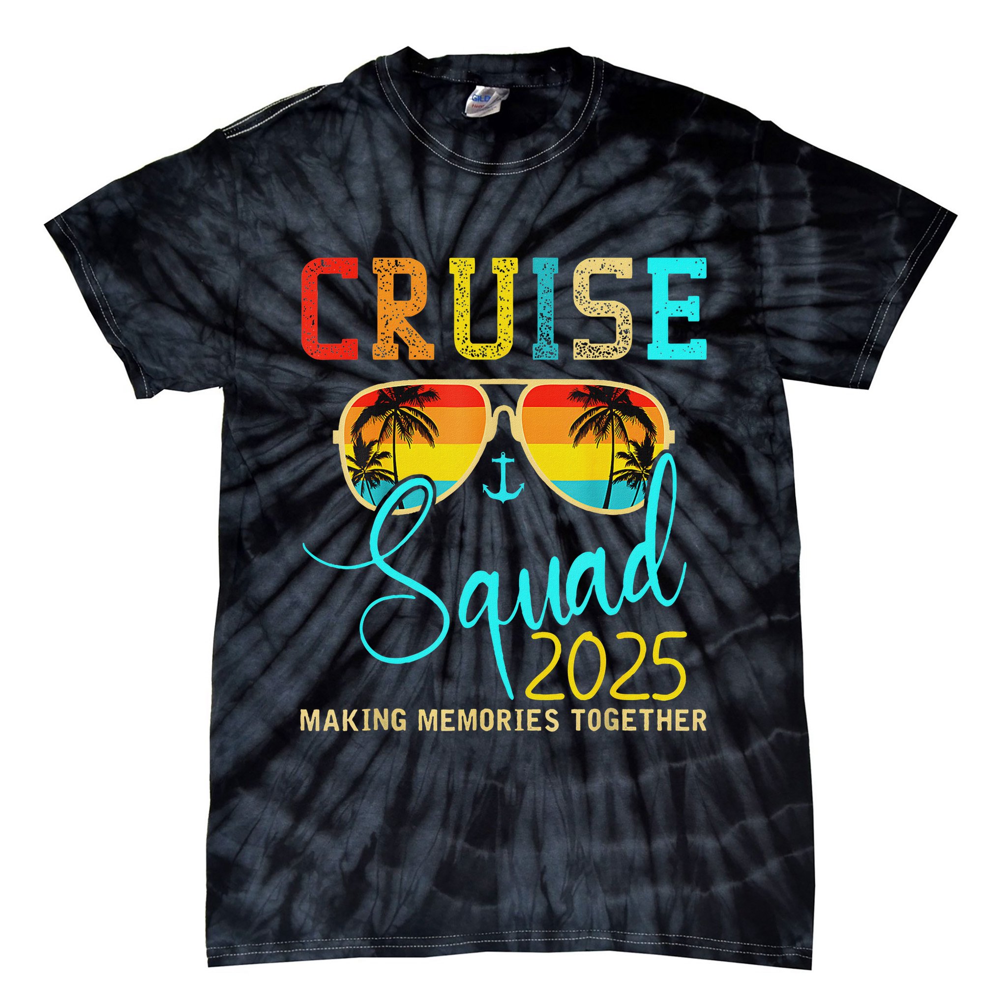 Cruise Squad 2025 Family Vacation Matching Group Summer Tie-Dye T-Shirt