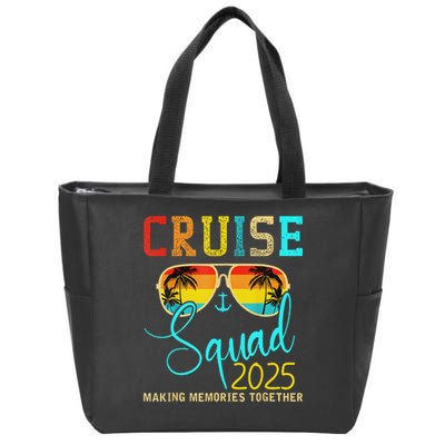 Cruise Squad 2025 Family Vacation Matching Group Summer Zip Tote Bag