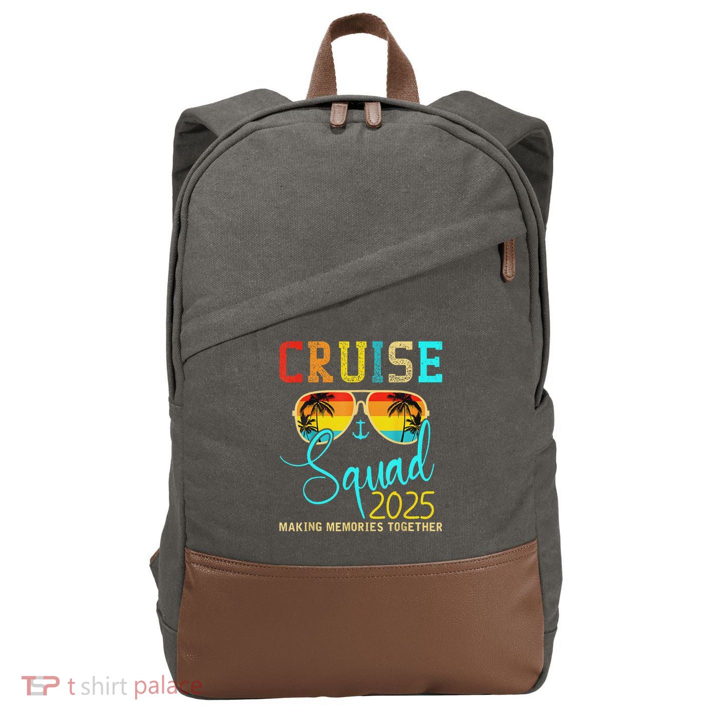 Cruise Squad 2025 Family Vacation Matching Group Summer Cotton Canvas Backpack