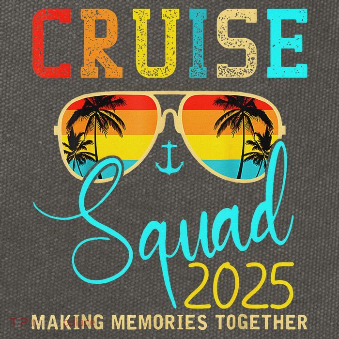 Cruise Squad 2025 Family Vacation Matching Group Summer Cotton Canvas Backpack