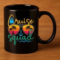 Cruise Squad 2025 Family Vacation Beach Matching Groupe 11oz C Handle Ceramic Mug
