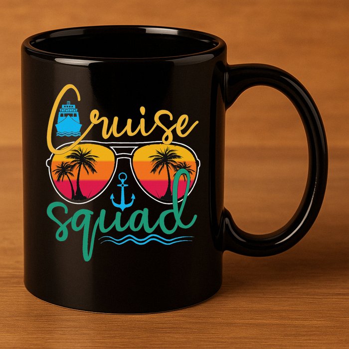 Cruise Squad 2025 Family Vacation Beach Matching Groupe 11oz C Handle Ceramic Mug