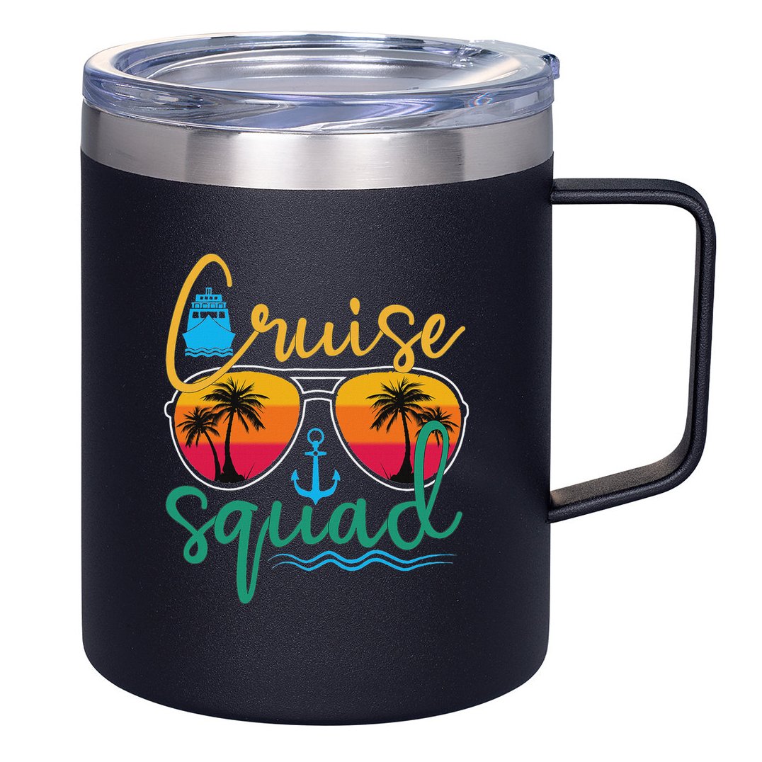 Cruise Squad 2025 Family Vacation Beach Matching Groupe 12oz Stainless Steel Coffee Mug