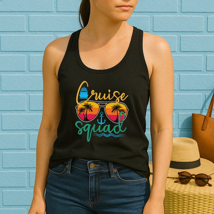 Cruise Squad 2025 Family Vacation Beach Matching Groupe Womens Tank Top