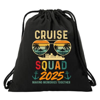 Cruise Squad 2025 Family Vacation Matching Group Summer Gift Drawstring Bag