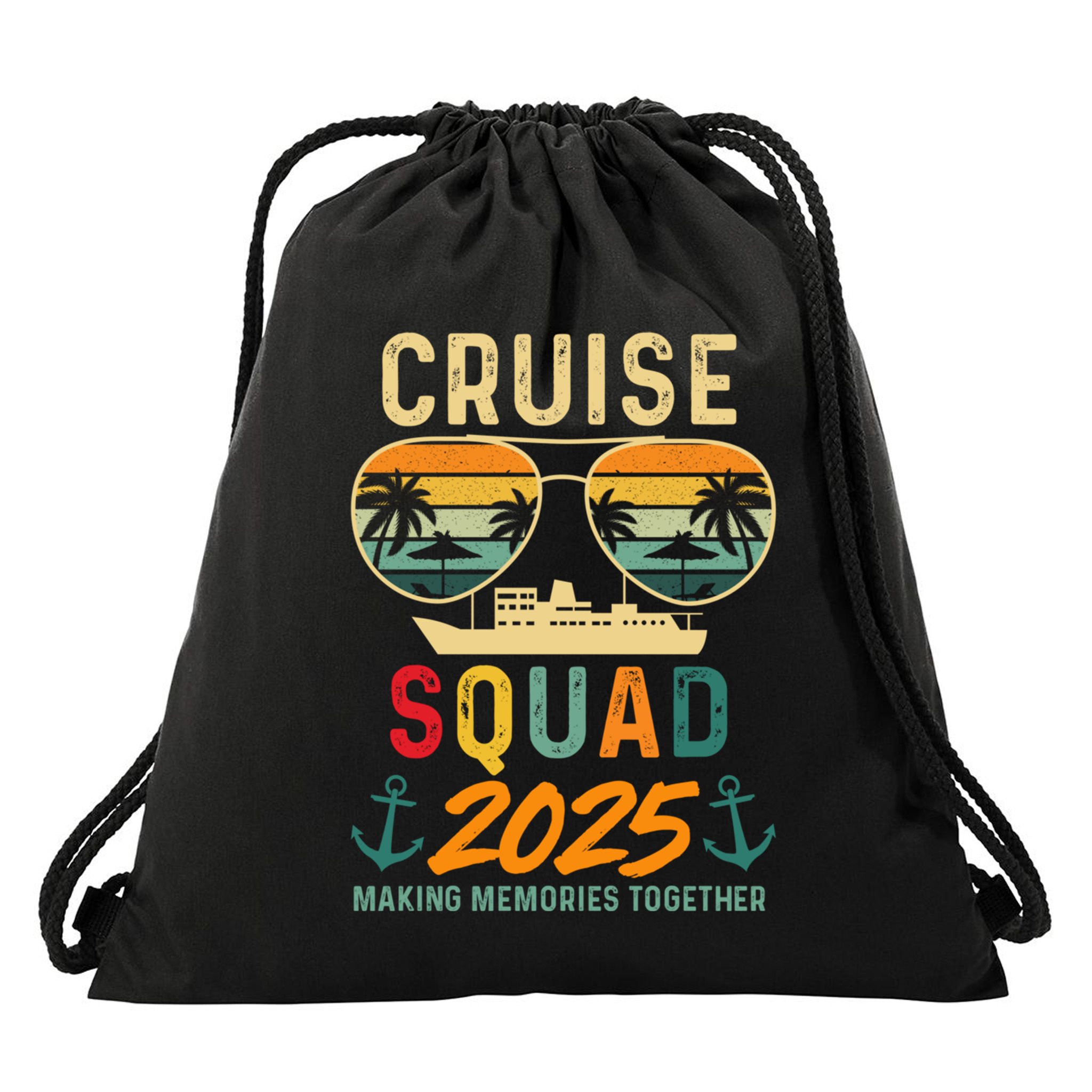 Cruise Squad 2025 Family Vacation Matching Group Summer Gift Drawstring Bag